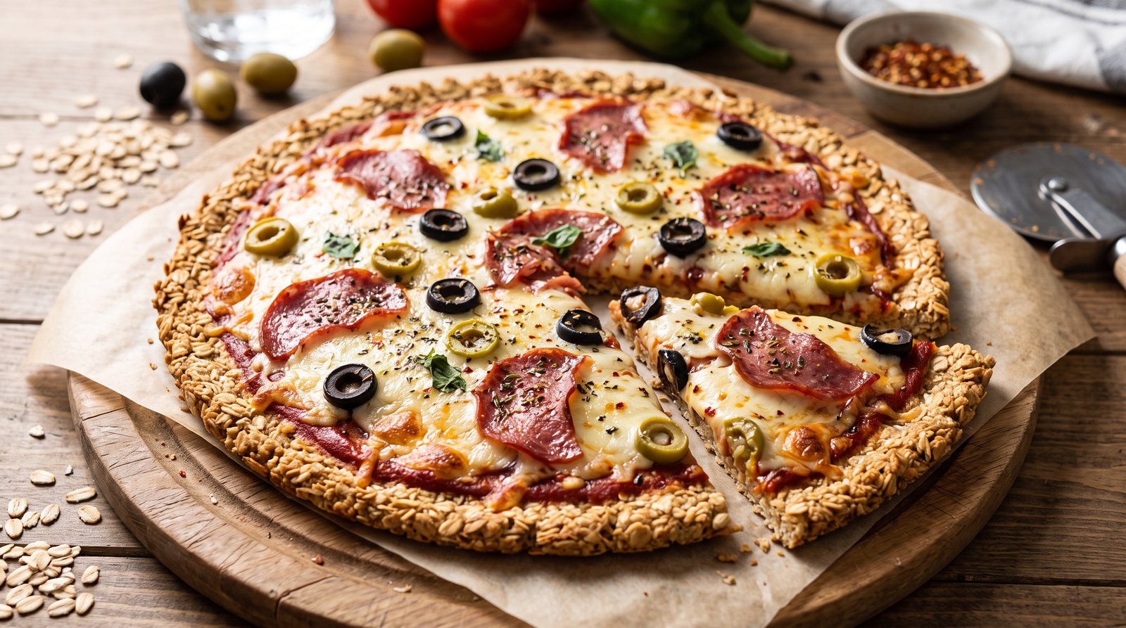 Yulaf Tabanlı Sporcu Pizzası