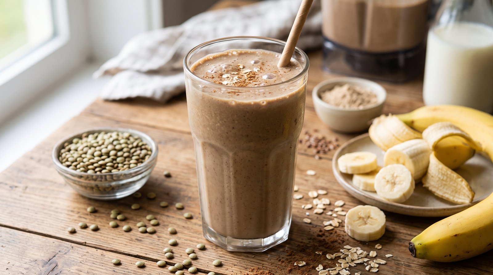 Mercimekli Muzlu Protein Shake